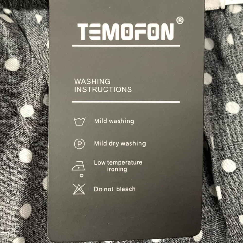 Temofon black with white polka dots backless halter maxi sundress- M - Picture 8 of 10